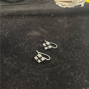 Elegant Silver Floral Earrings